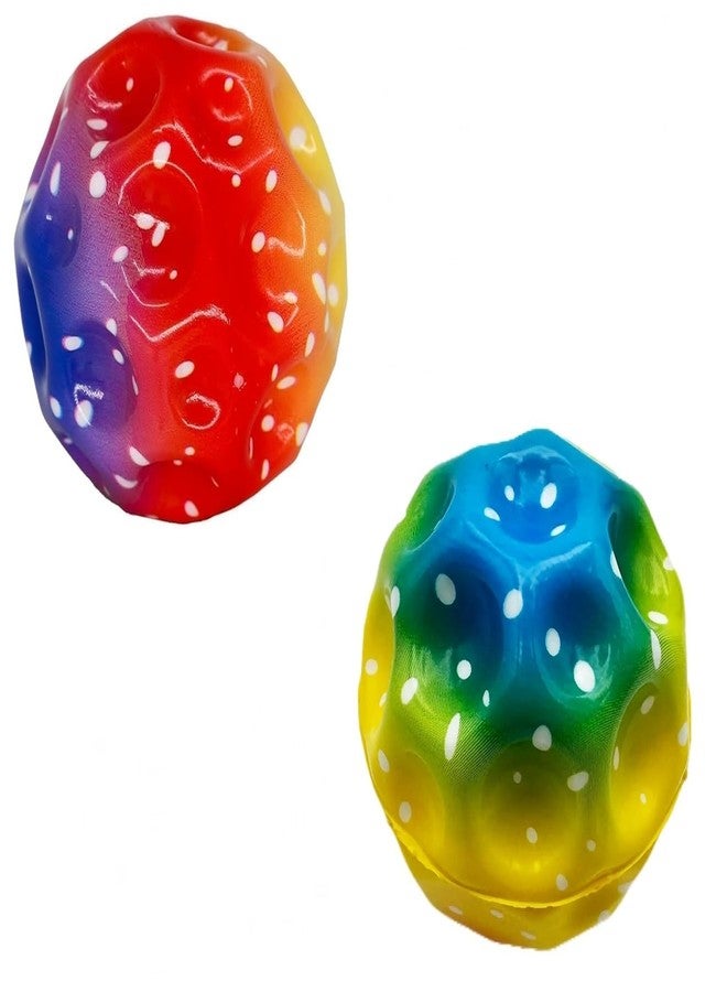 LANLOY Rubber Moon Bouncy Coral Kickball Anti Stress Ball Pop Bouncing Space Ball Sports Training Ball Children's Sensory Ball Easy to Pack of- 1 Multicolour (2, Space Balls) - Image 1